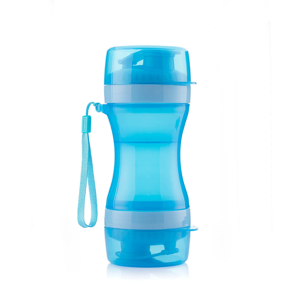 HappyPet™ 2-in-1 Travel Bottle for Dogs & Pets – Water & Food Dispenser for Walks & Trips
