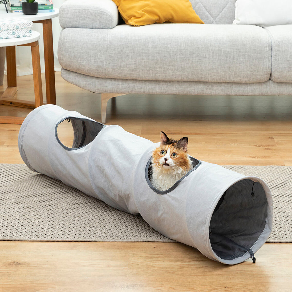 HappyPet™ Collapsible Cat Tunnel – Fun, Play & Relax Tunnel for Indoor Cats