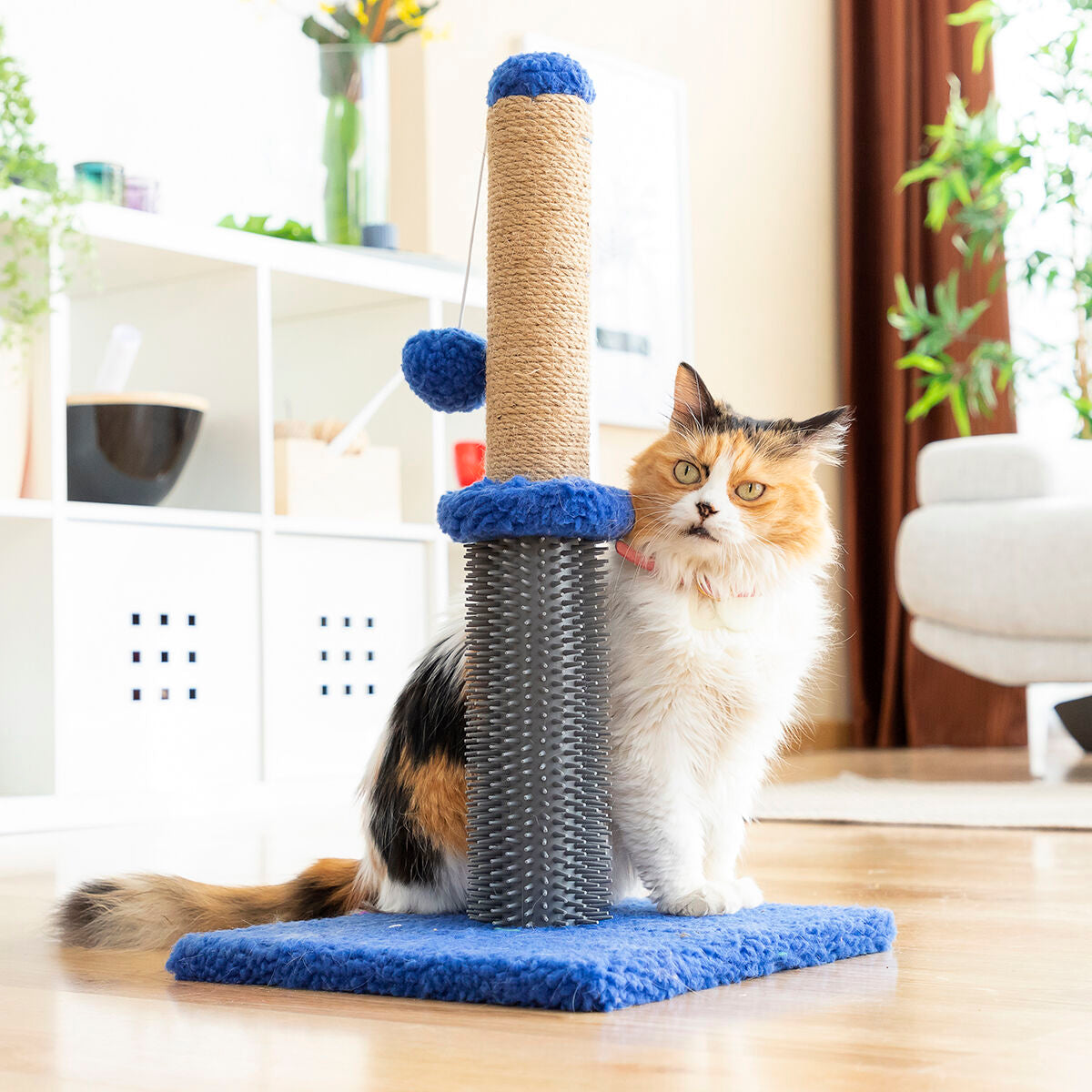 HappyPet™ Cat Scratching & Massage Post with Ball – Anti-Stress Play Tower