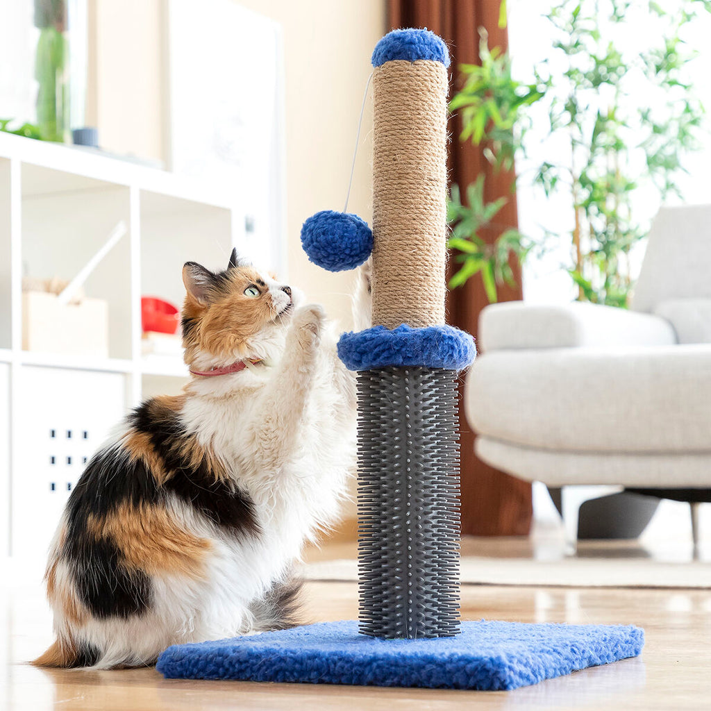 HappyPet™ Cat Scratching & Massage Post with Ball – Anti-Stress Play Tower