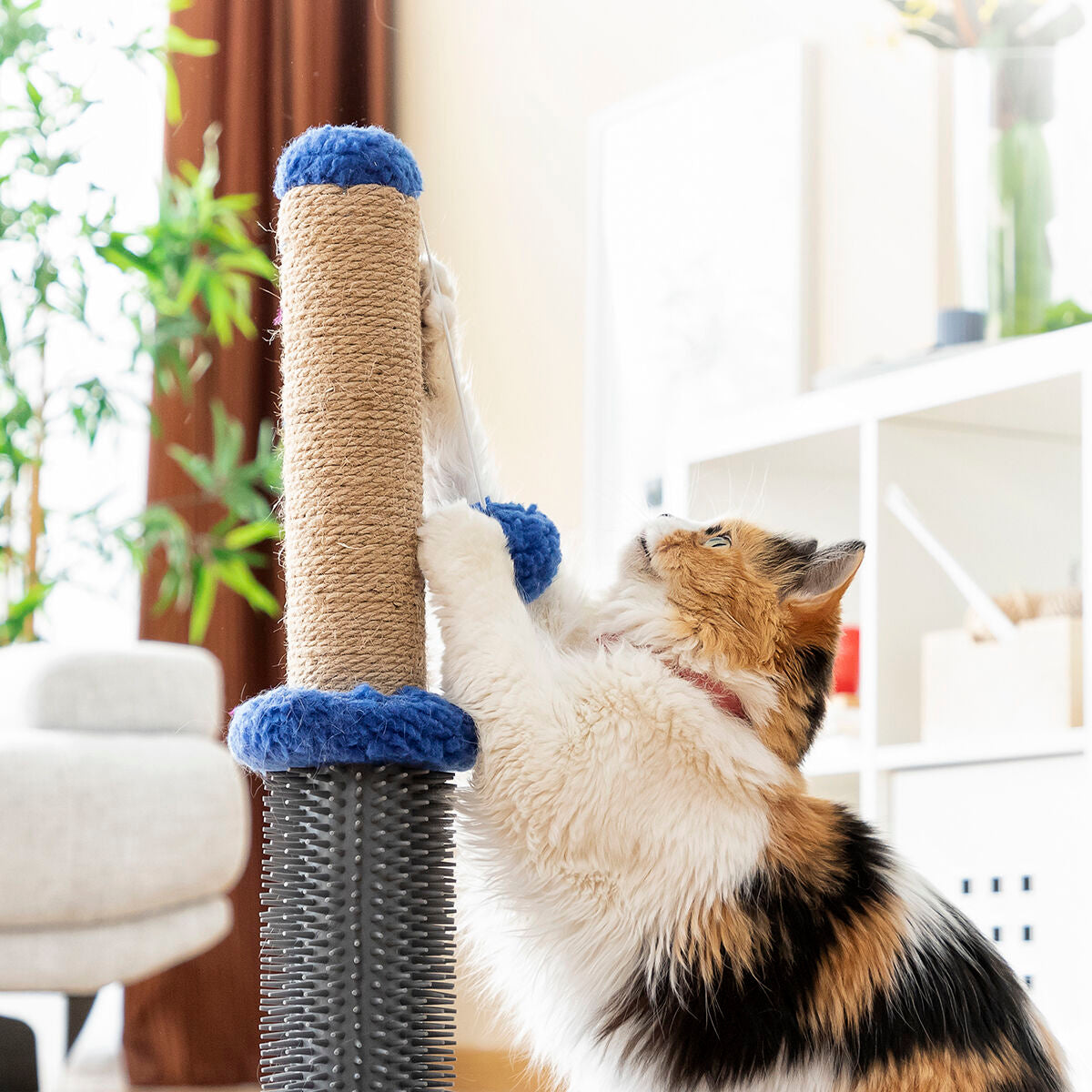 HappyPet™ Cat Scratching & Massage Post with Ball – Anti-Stress Play Tower